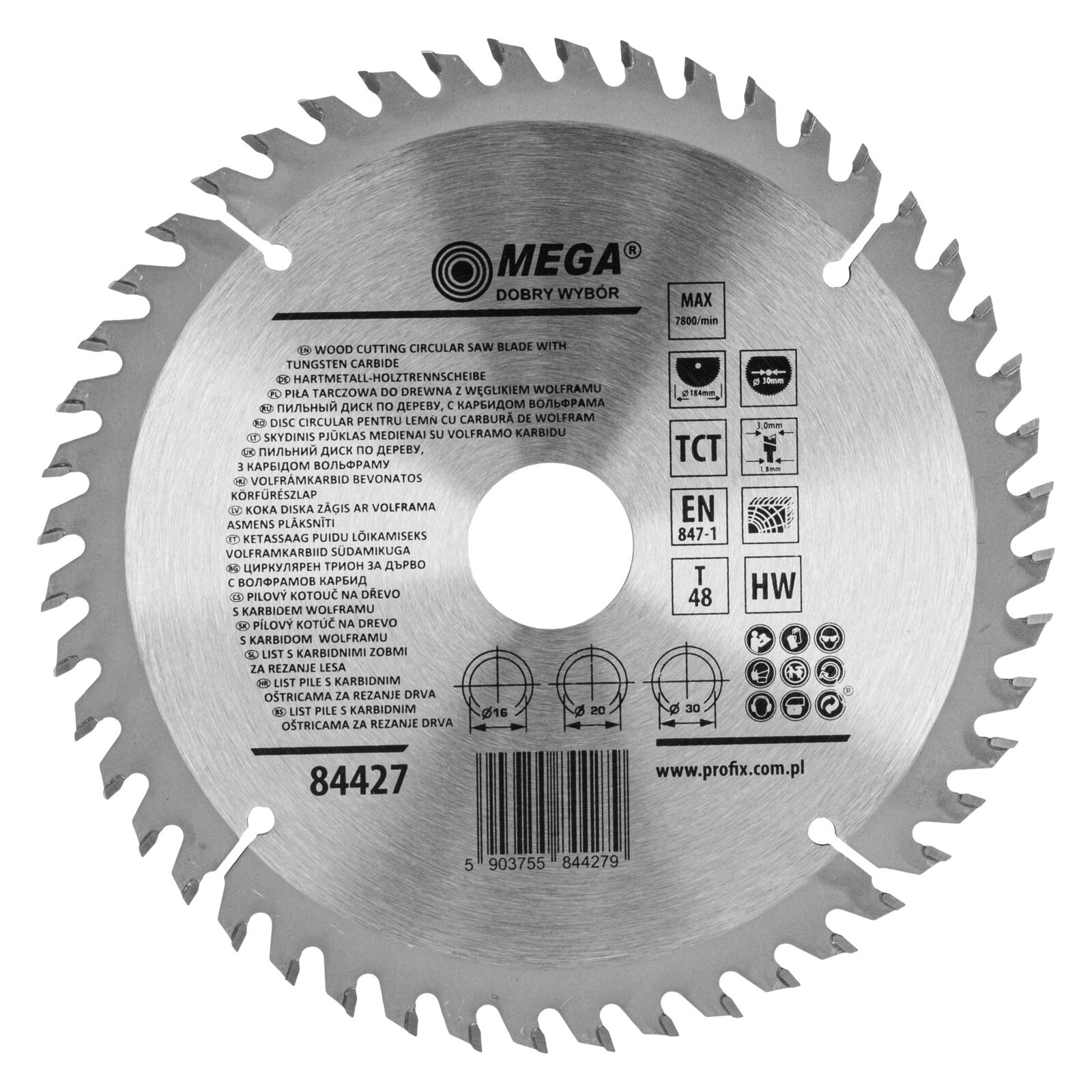 Circular Saw for Wood 184*48T*30/20/16 mm