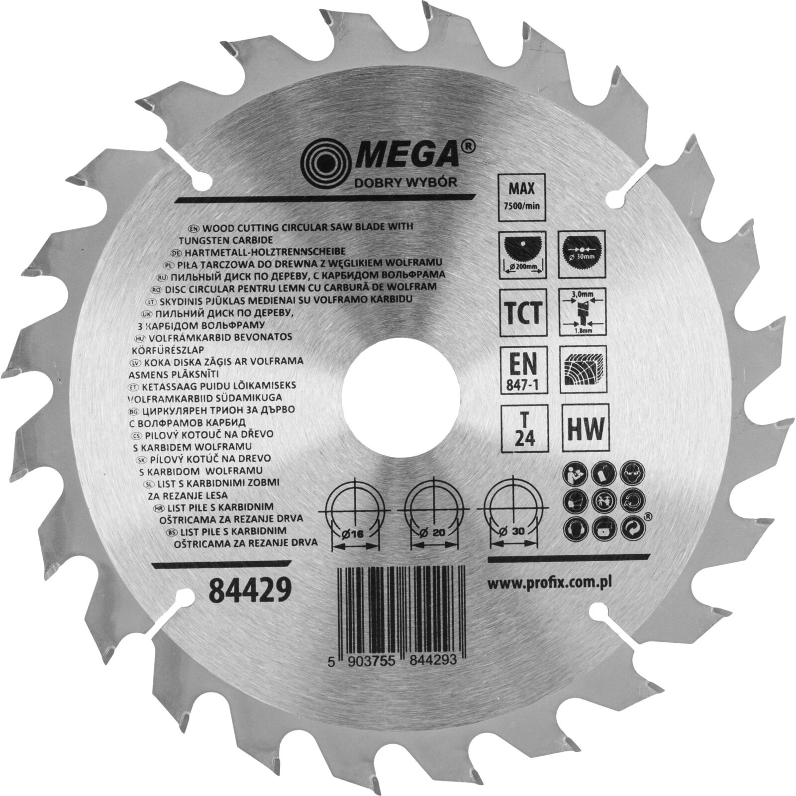 Circular Saw for Wood 200*24T*30/20/16 mm