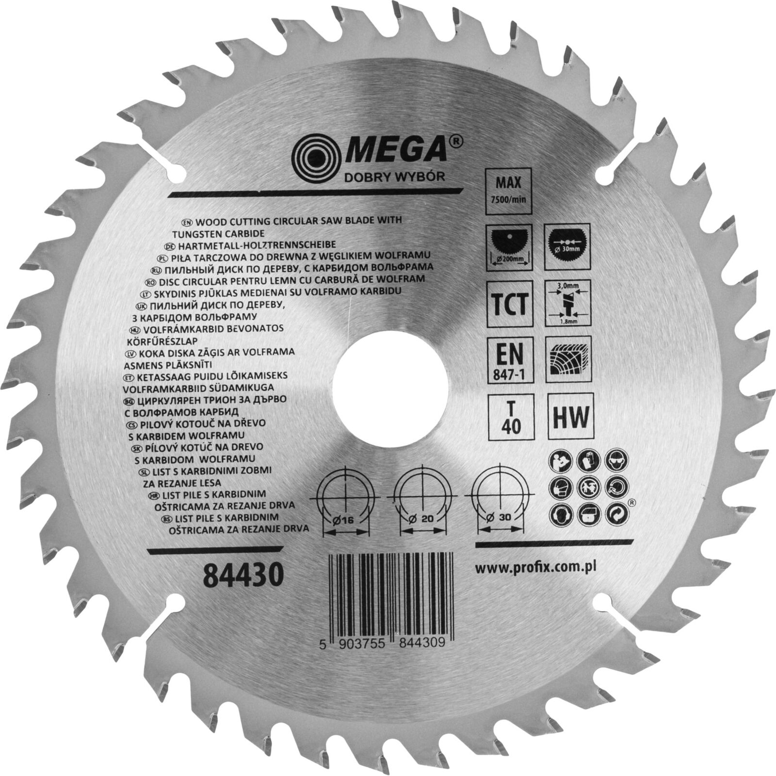 Circular Saw for Wood 200*40T*30/20/16 mm