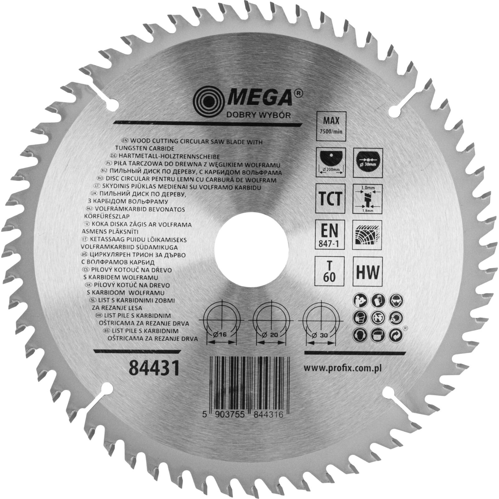 Circular Saw for Wood 200*60T*30/20/16 mm