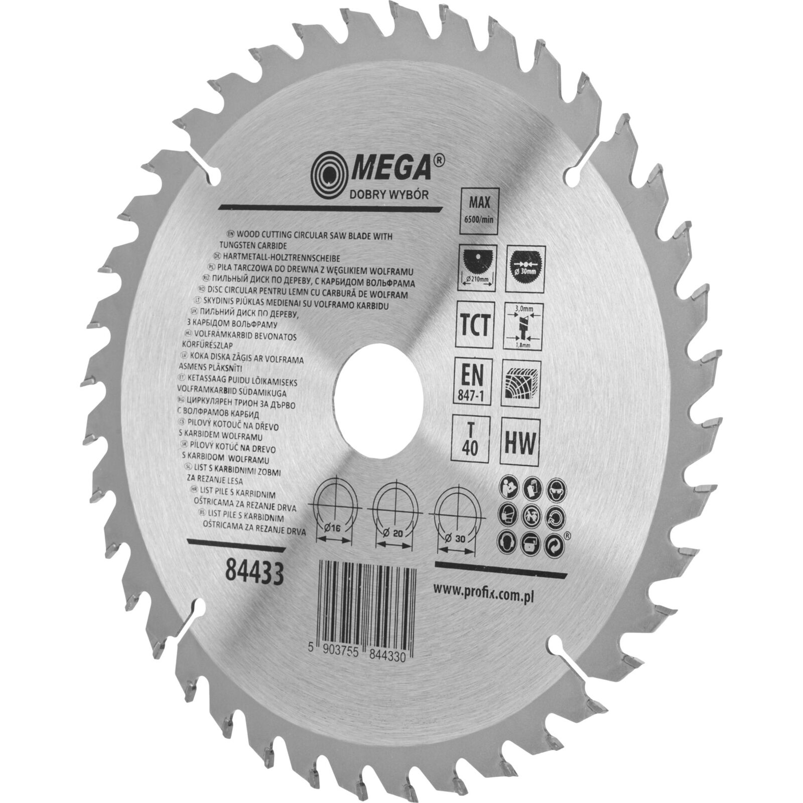 Circular Saw for Wood 210*40T*30/20/16 mm - 2