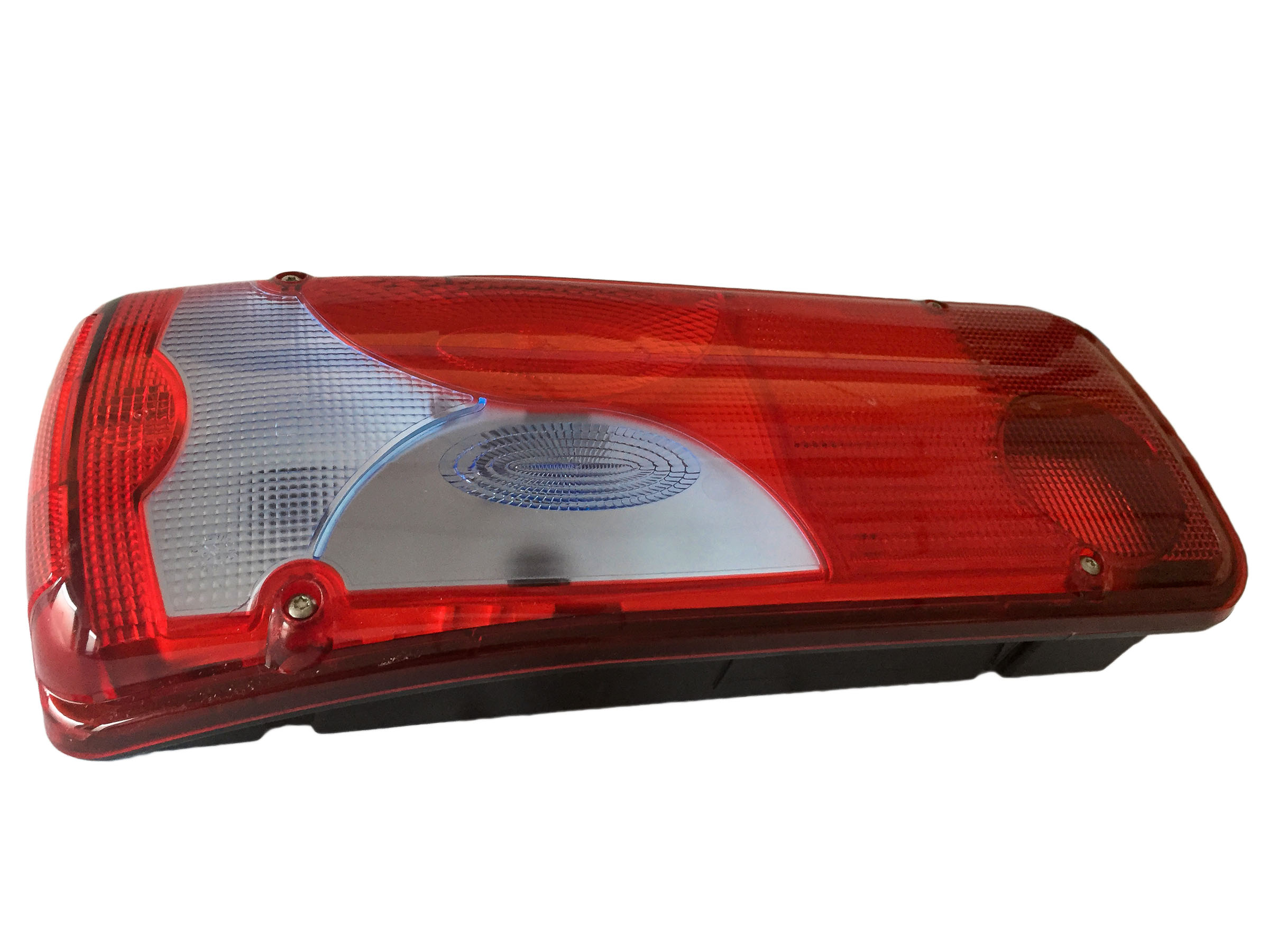 Baklampa LC8 vänster, bakkontakt blått glas