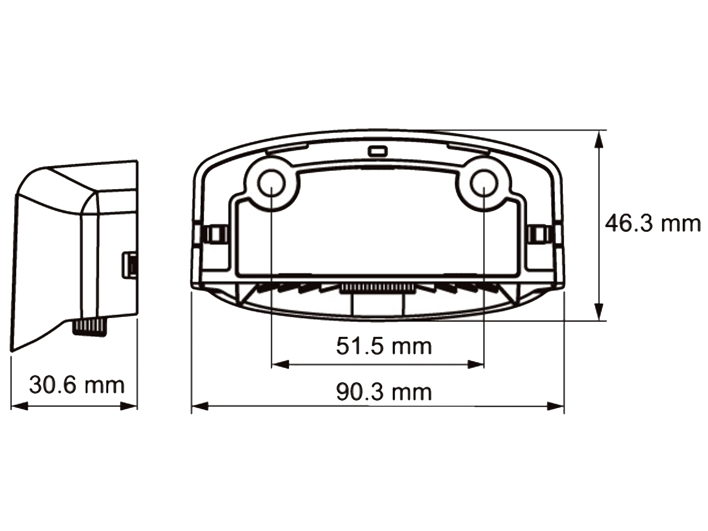 Nummerskyltbelysning LED 12-24 V