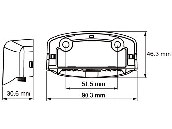 Nummerskyltbelysning LED 12-24 V