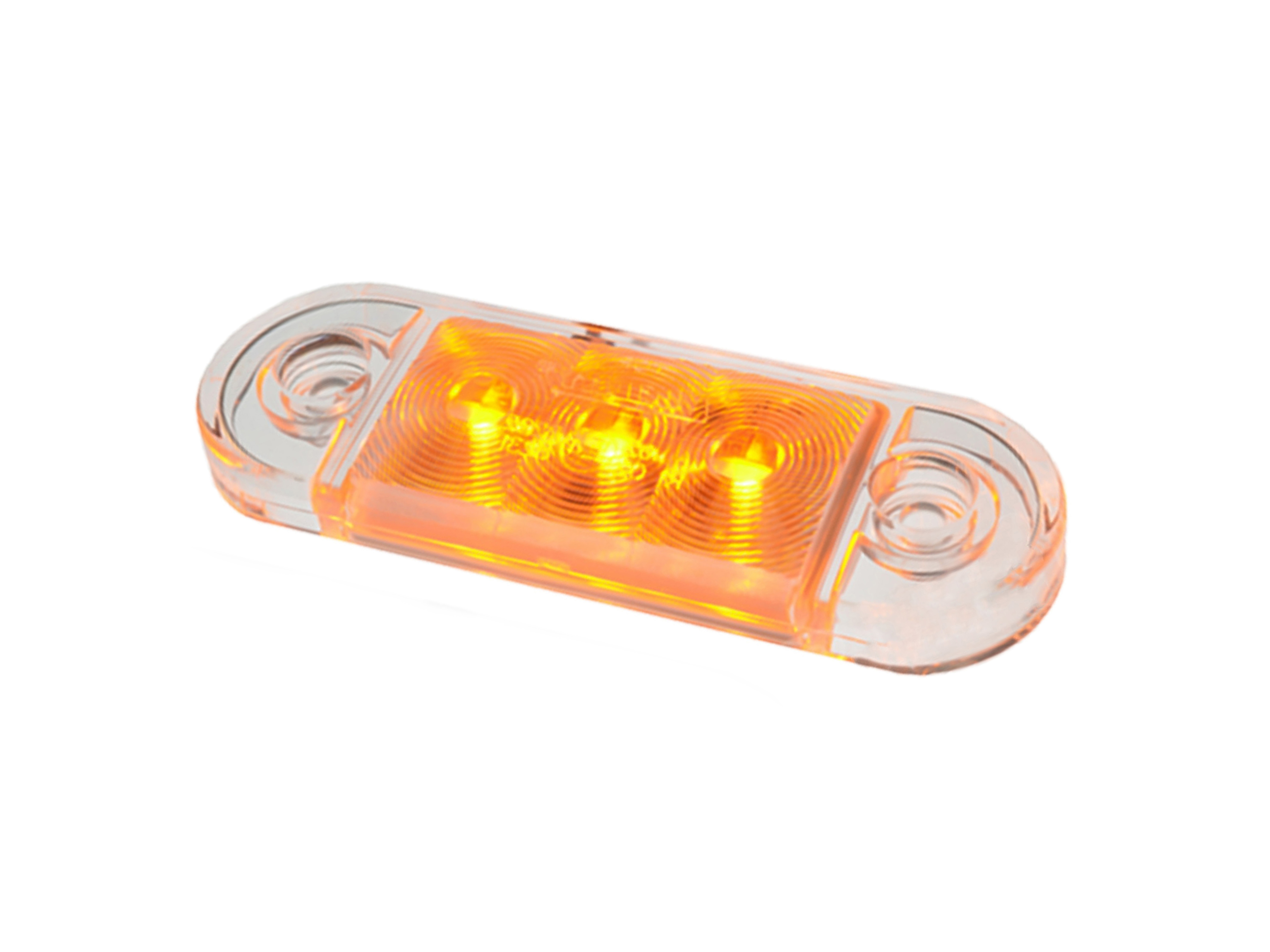 Positionslampa LED orange , klart glas, 2,5 m kabel