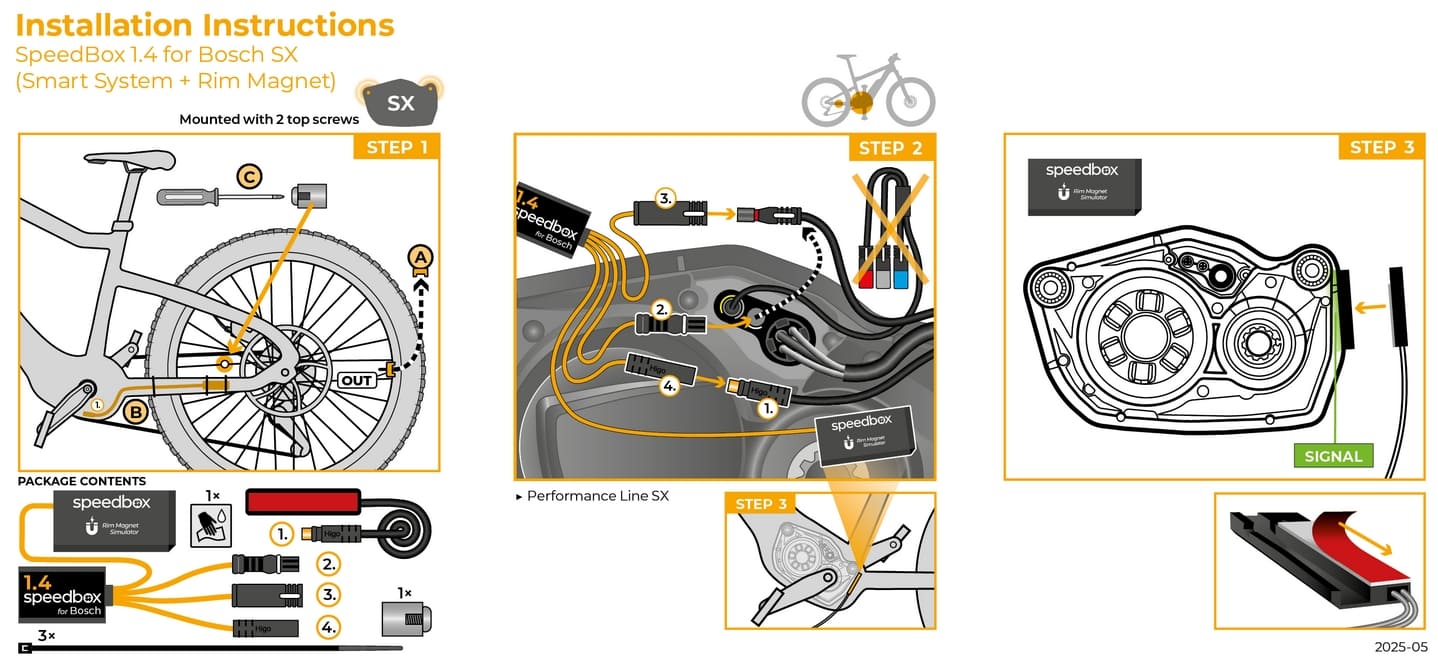 SpeedBox 1.4 tuning för elcycklar med BOSCH SX (Smart System + Rim Magnet) - 8