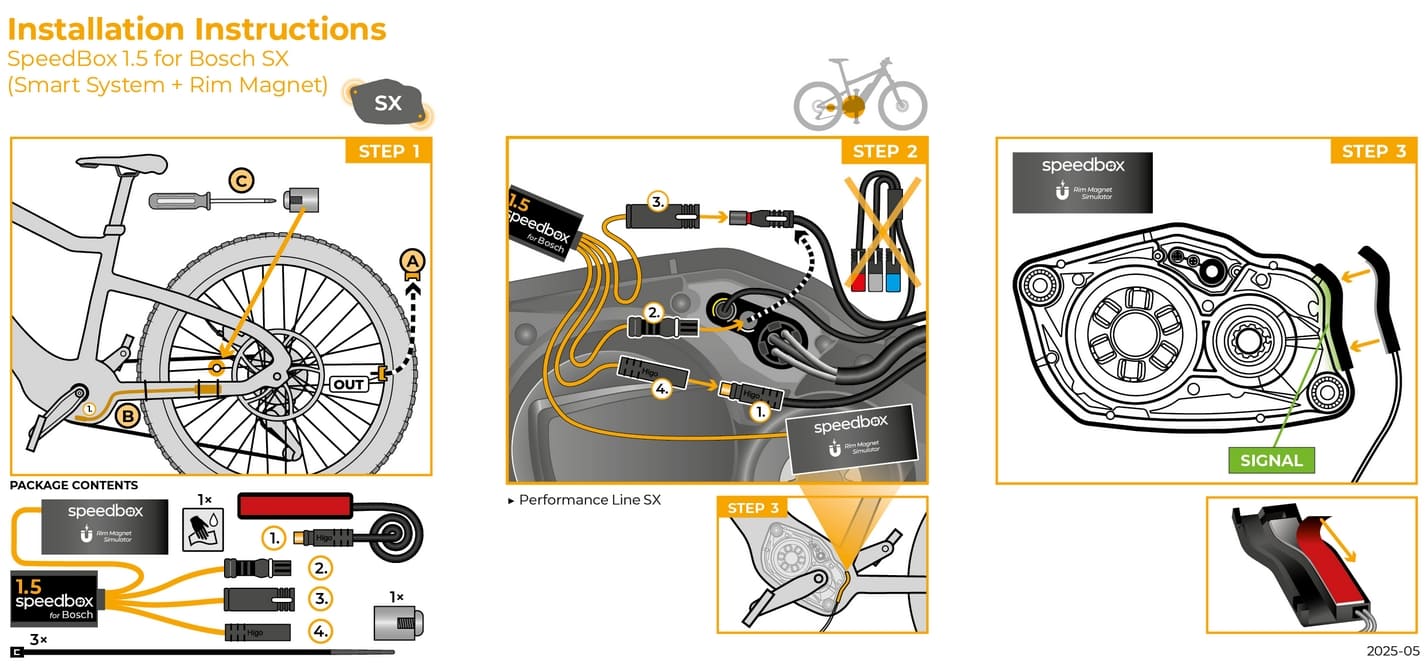 SpeedBox 1.5 tuning för elcyklar med BOSCH SX Gen4 motorer (Smart System + Rim Magnet) - 3