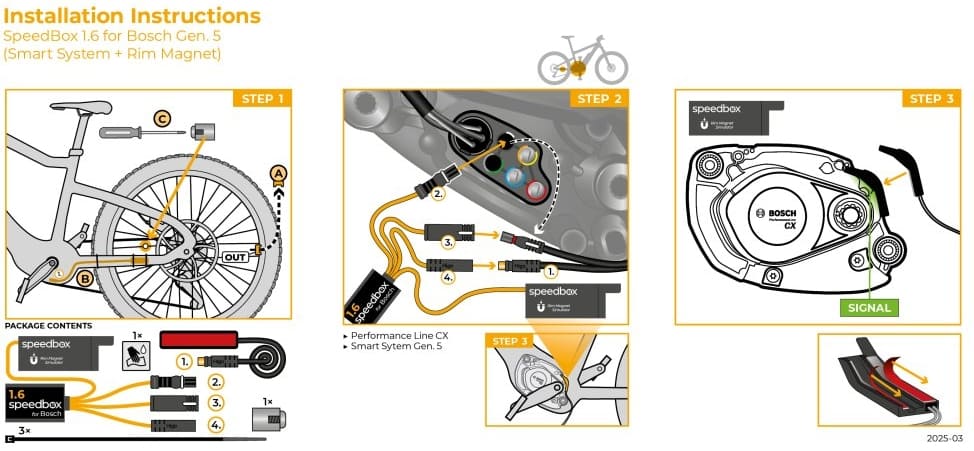 SpeedBox 1.6 tuning för elcyklar med BOSCH CX Gen5 motorer (Smart System + Rim Magnet) - 6