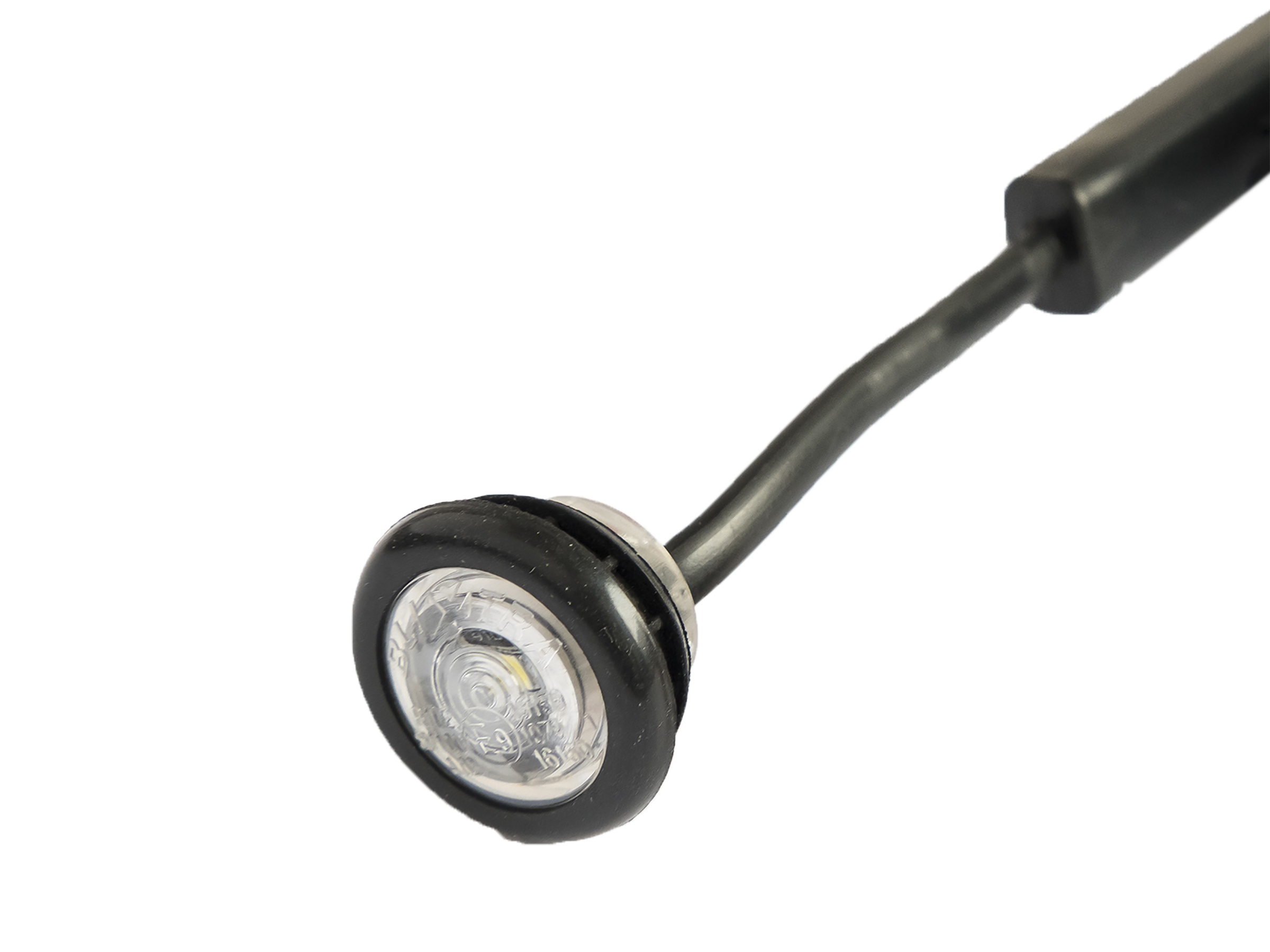 Positionslampa Mini LED vit E-märkt 10-30 V 0,2 m kabel