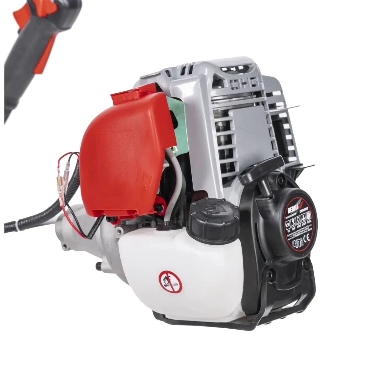 Stark grästrimmer 0.9kW 43 cm fyr-takts bensintrimmer för trädgård, Dedra - 7