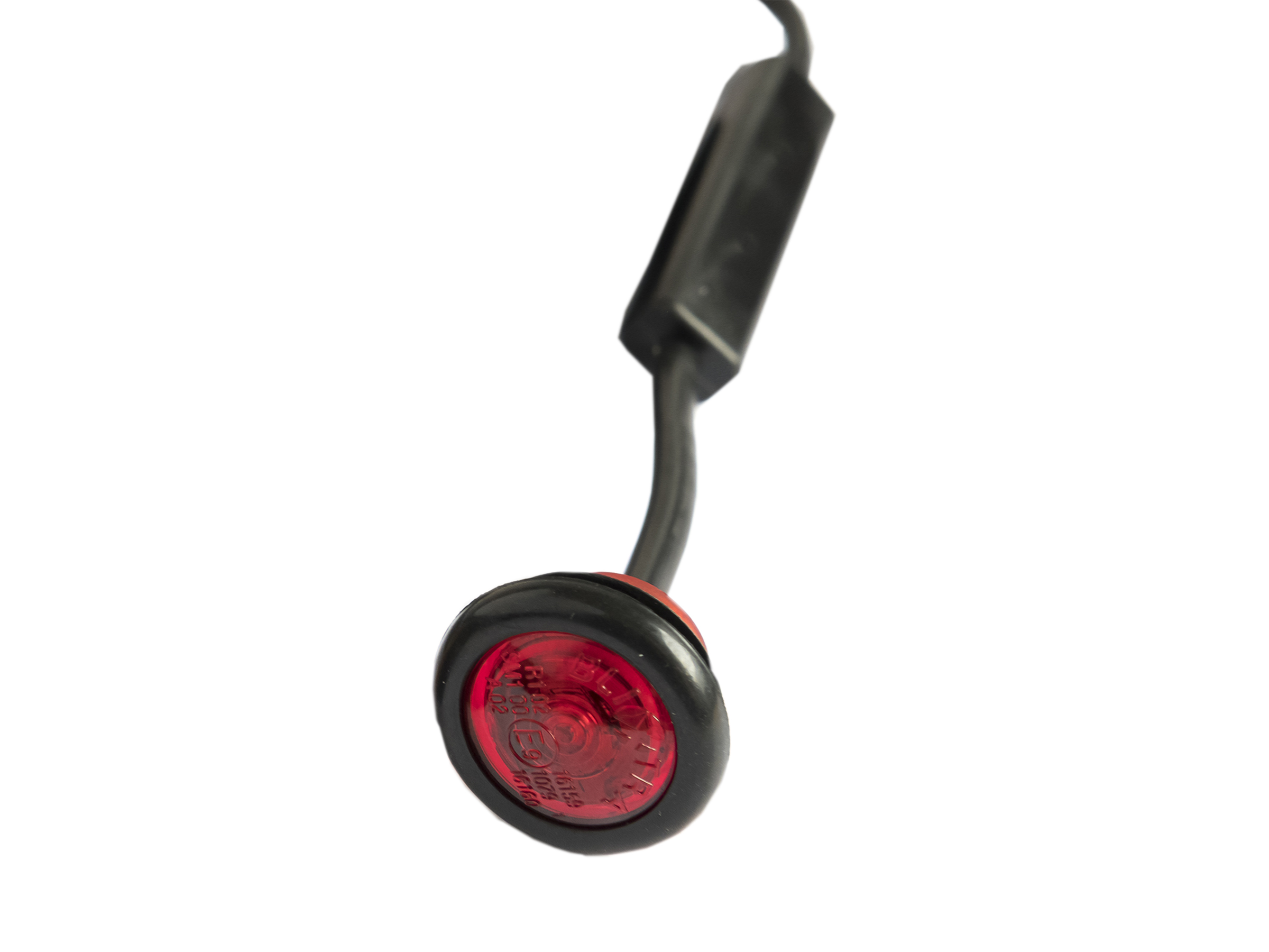 Positionslampa Mini LED röd E-märkt 10-30 V 0,2 m kabel