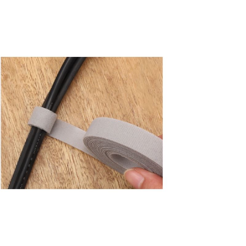 Kabelorganiserare med kardborreband, 5 m x 8 mm, Beast