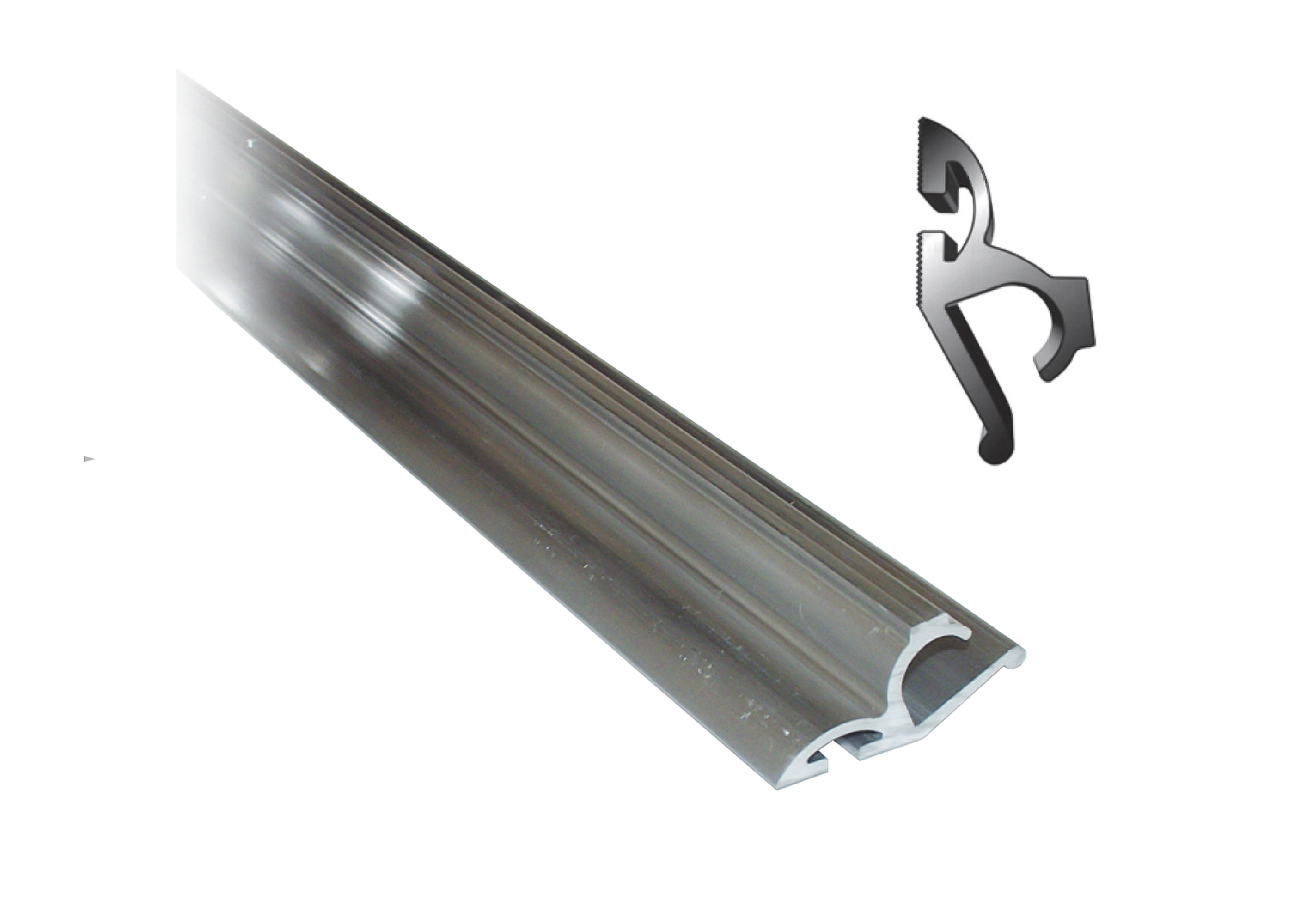 Aluminiumskena vinklad 500 mm komplett