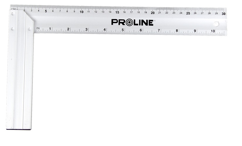 PROLINE TOOLS Vinkelhake med linjal 350 x 190 mm, Aluminium, Proline