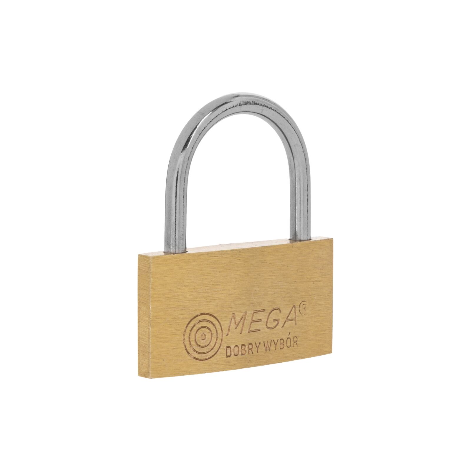 Brass Thin Padlock 50 mm Chrome Plated Shackle. 3 Keys. - 2