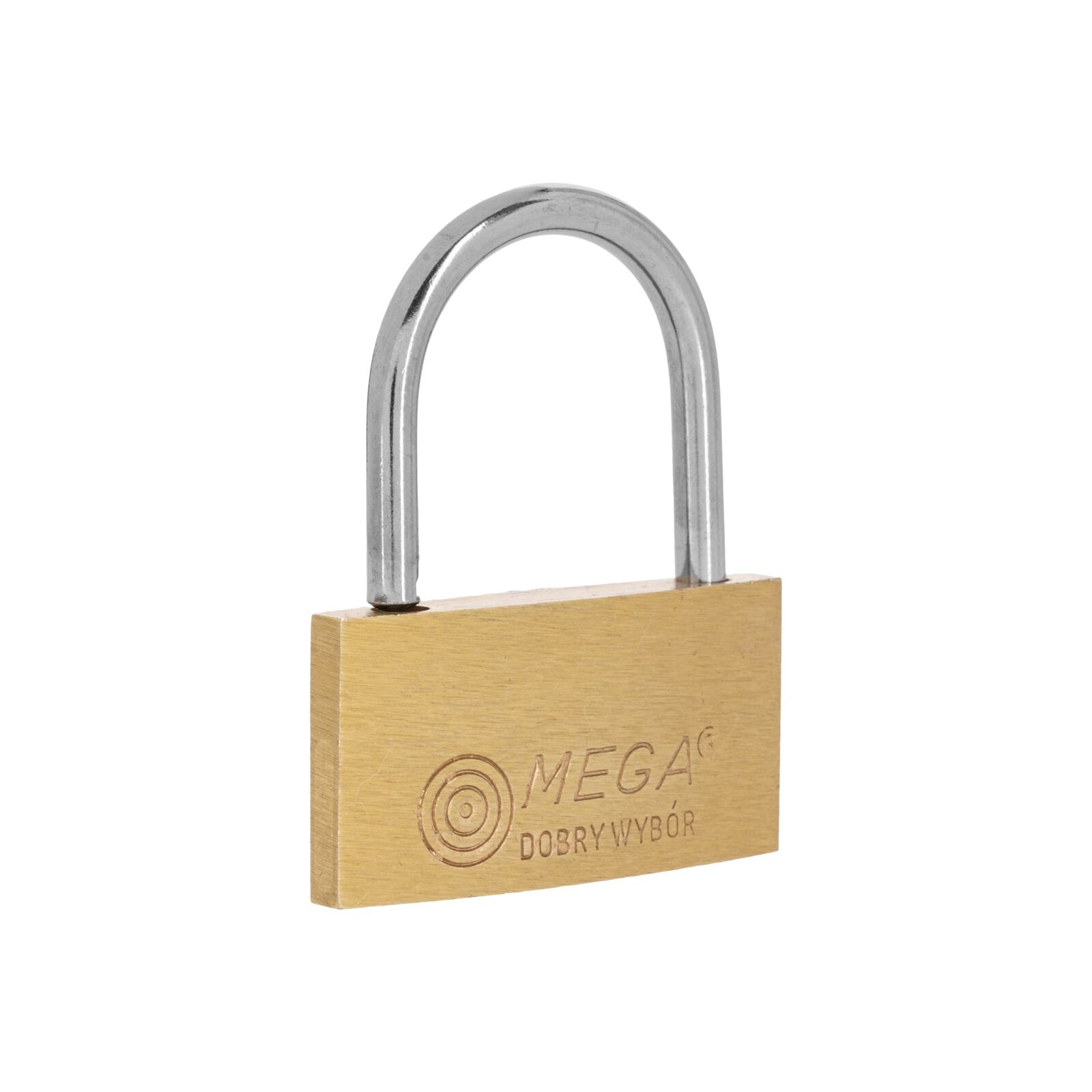 Brass Thin Padlock 50 mm Chrome Plated Shackle. 3 Keys. - 6