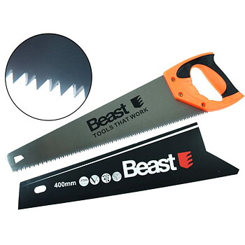 Beast Handsåg härdad, träsåg 400 mm cross-cut 7 TPI 1, 05 mm