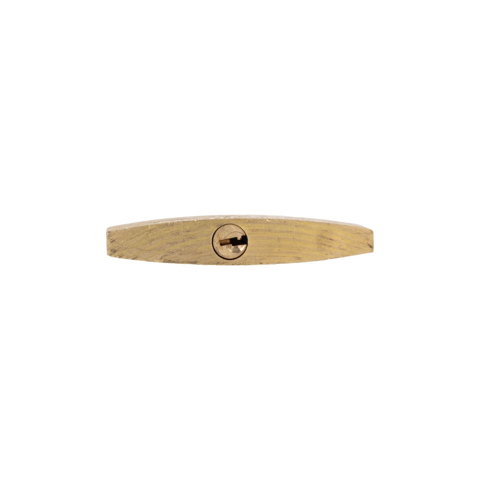 Brass Thin Padlock 63 mm Chrome Plated Shackle. 3 Keys. - 3