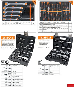 BETA TOOLS Verktygsvagn 7 Lådor med 114 Verktyg 800kg Centrallås BW 2400S, Beta