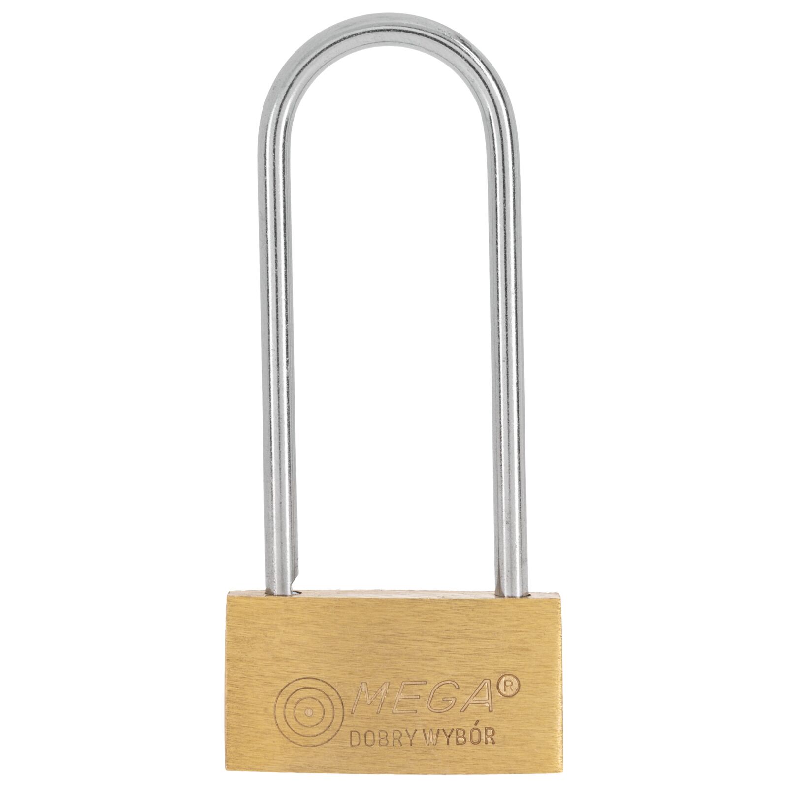 Brass Padlock 40 mm. Thin Type. Lång Chrome Plated Shackle. 3Keys. Packing On Sliding Card - 2