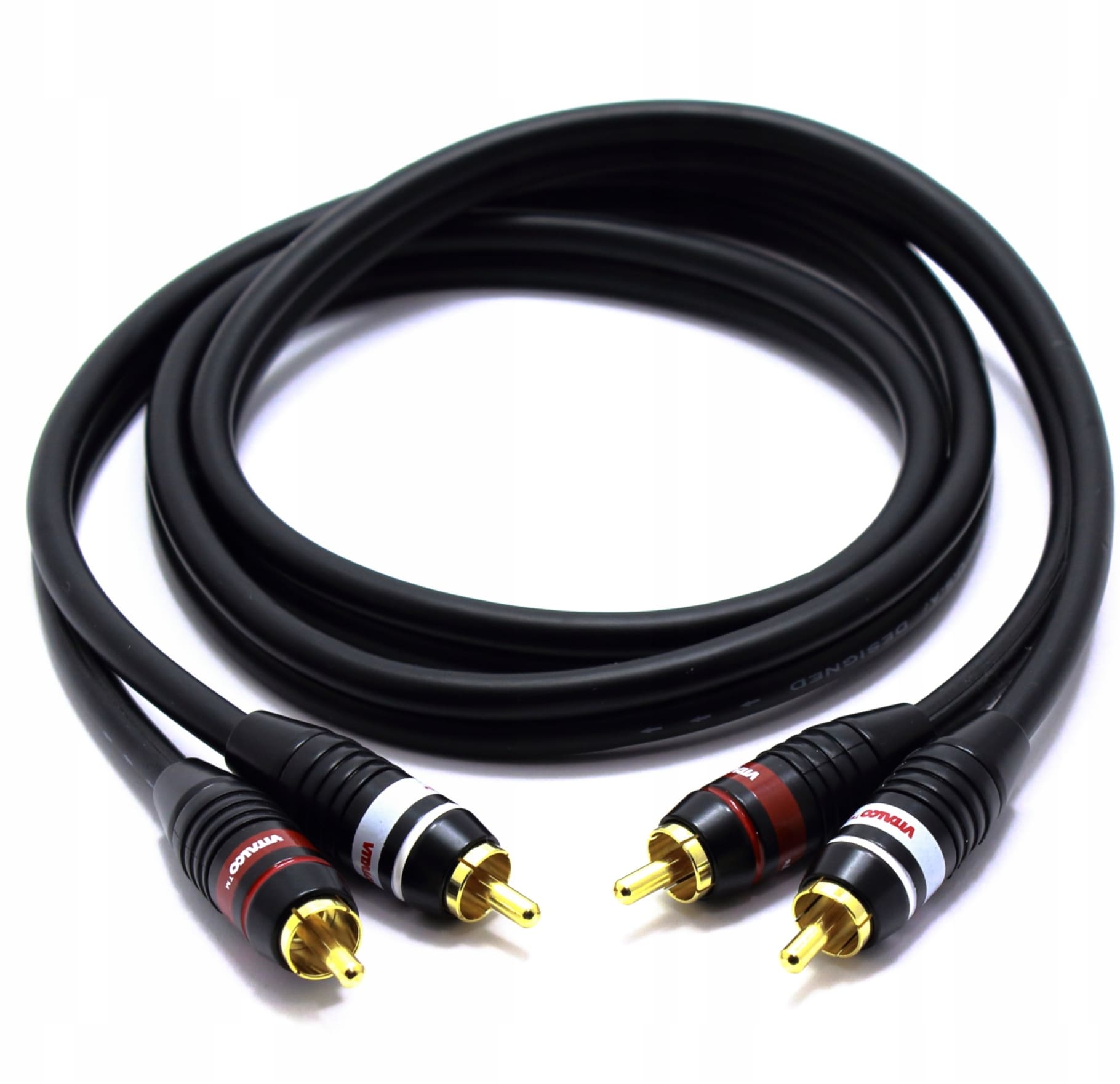 RCA Kabel 2 x 0, 5 meter, Vitalco Premium