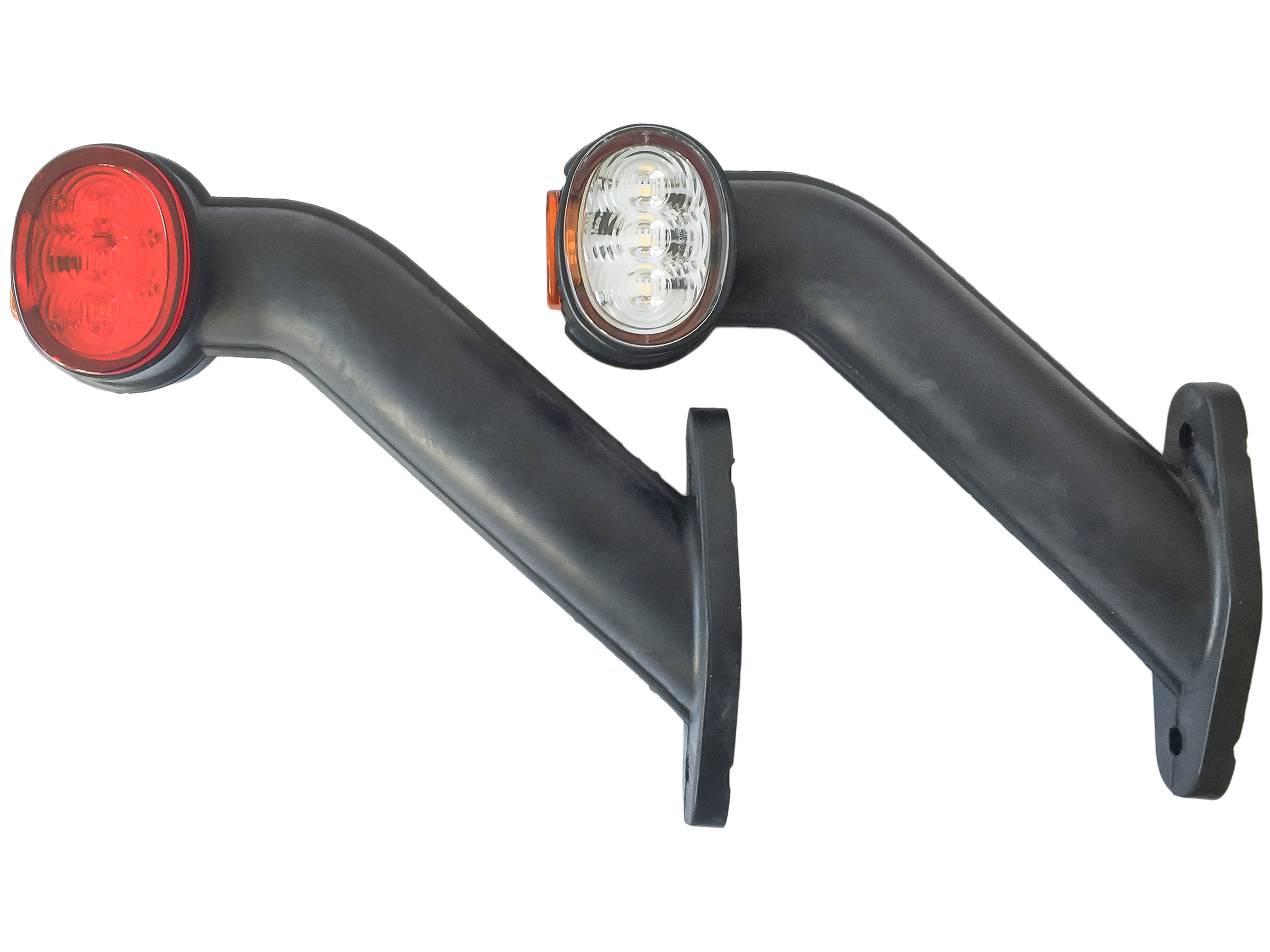 Positionslampa LED röd/vit/orange Hö,12-24V 172 mm 5 m kabel - 2