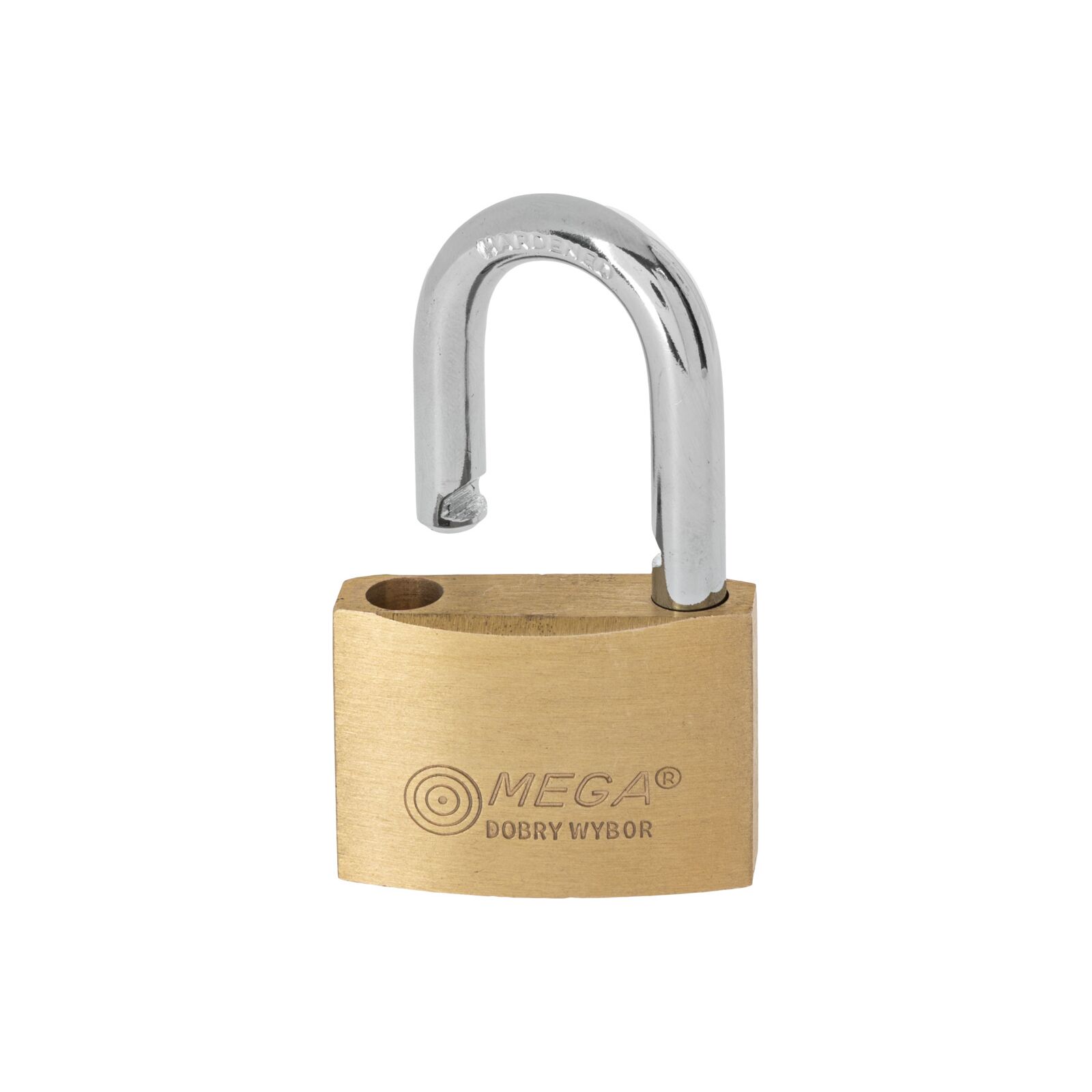Brass Padlock 50 mm. Thick Type. Hardened Chrome Plated Shackle. 3 Brass Keys. (Butiksförp.) - 3