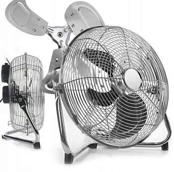 Övriga 3 Golvfläkt Industriell Luftcirkulator 120W 50 cm 3 Hastigheter Kromad Stål Silver