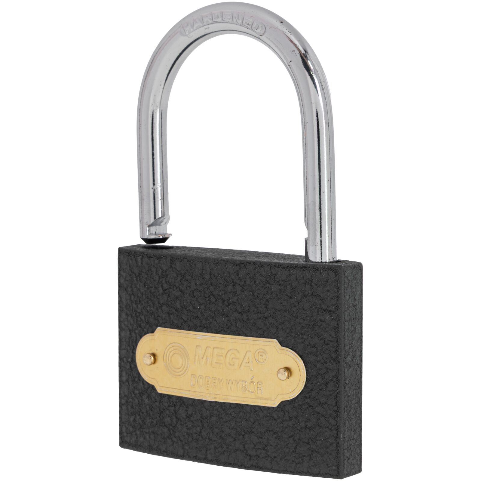 Grey Casting Iron Padlock 32 mm Heavy Type. Chrome Plated Hardened Shackle 3 Keys. Packed Individual Color Carton Box - 5