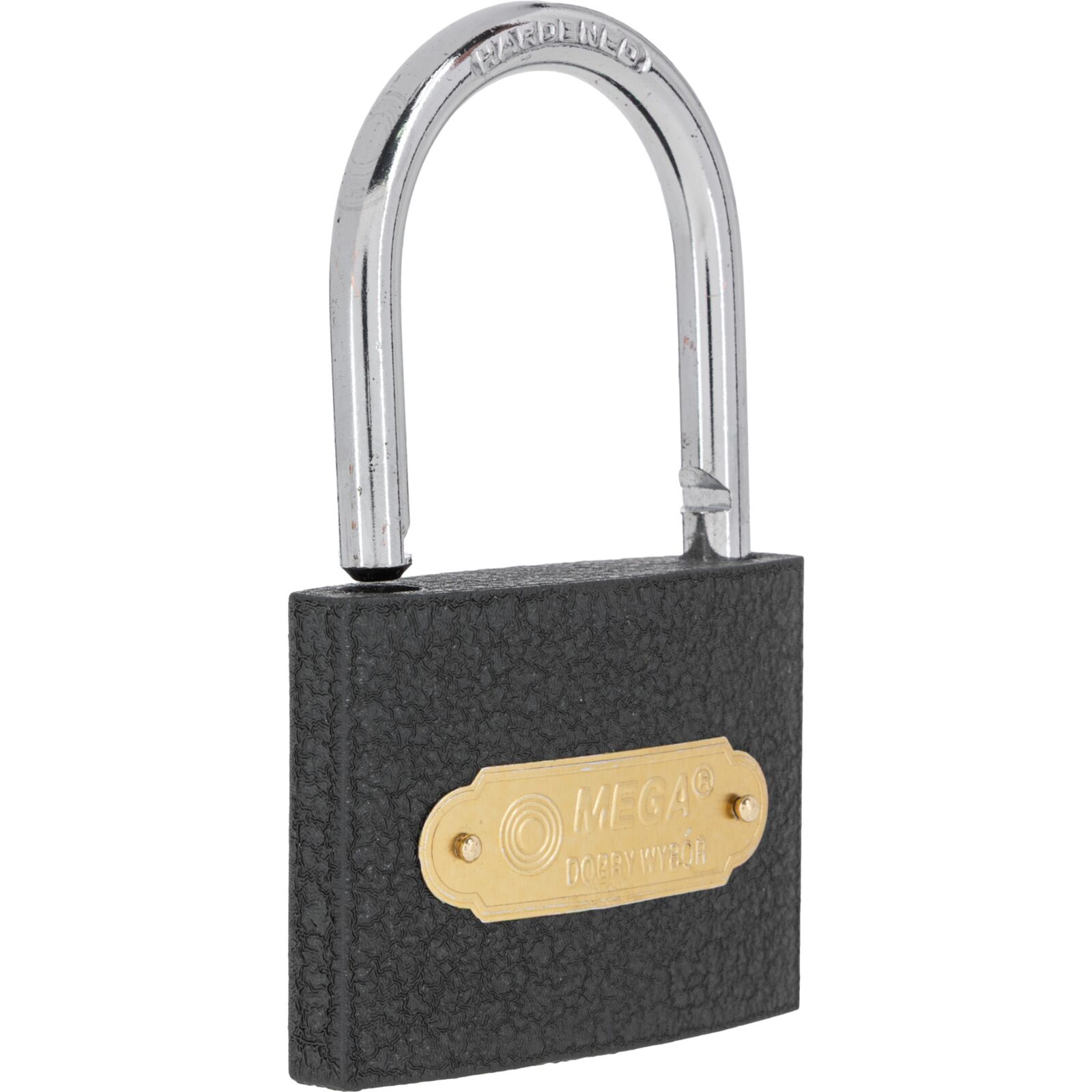 Grey Casting Iron Padlock 75 mm Heavy Type. Chrome Plated Hardened Shackle 3 Keys. Packed Individual Color Carton Box - 5