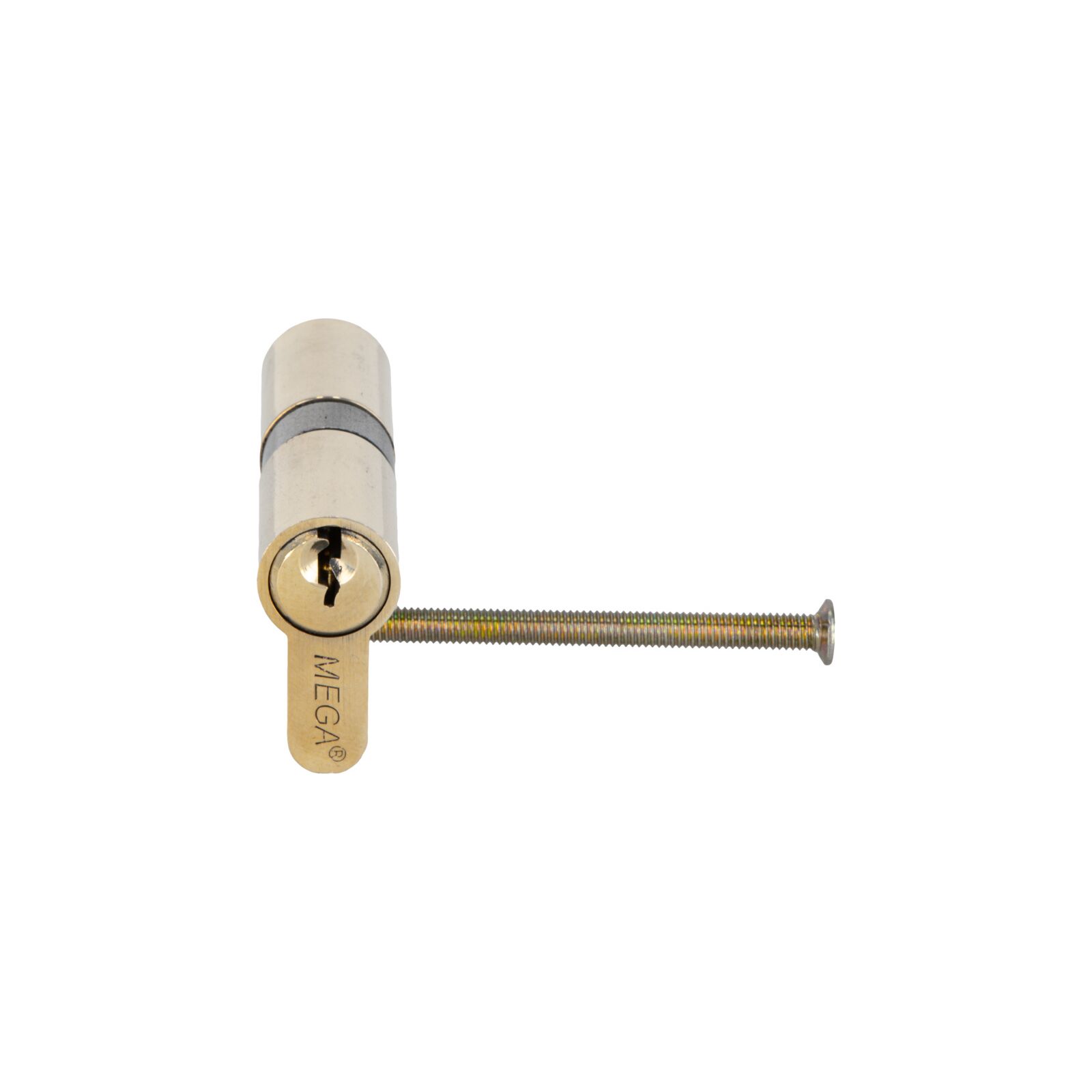 Brass Lock Cylinder 62 mm On Card, 3 Keys - 4