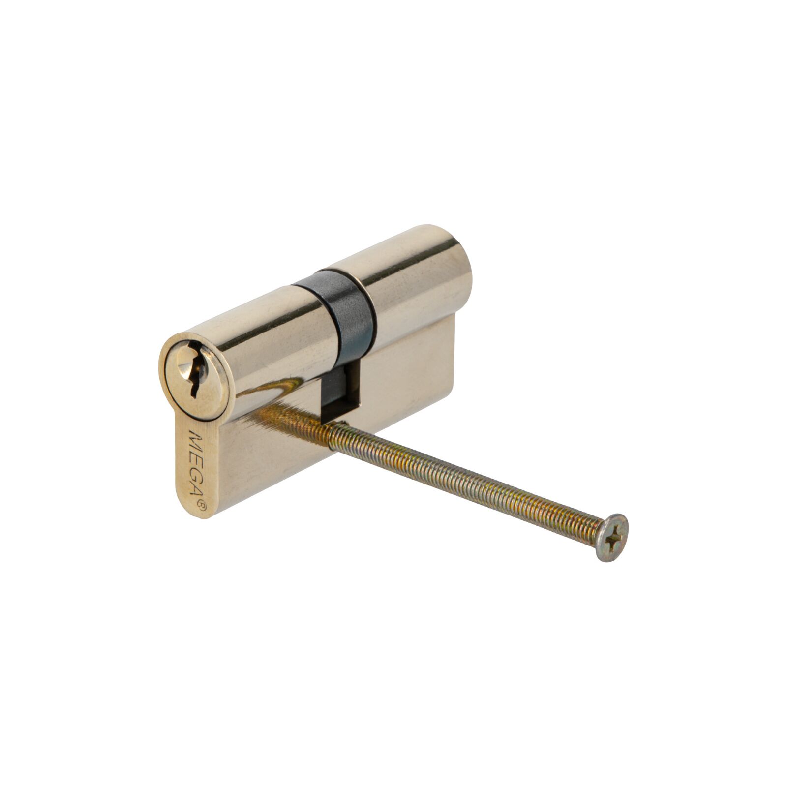 Brass Lock Cylinder 62 mm On Card, 3 Keys - 5