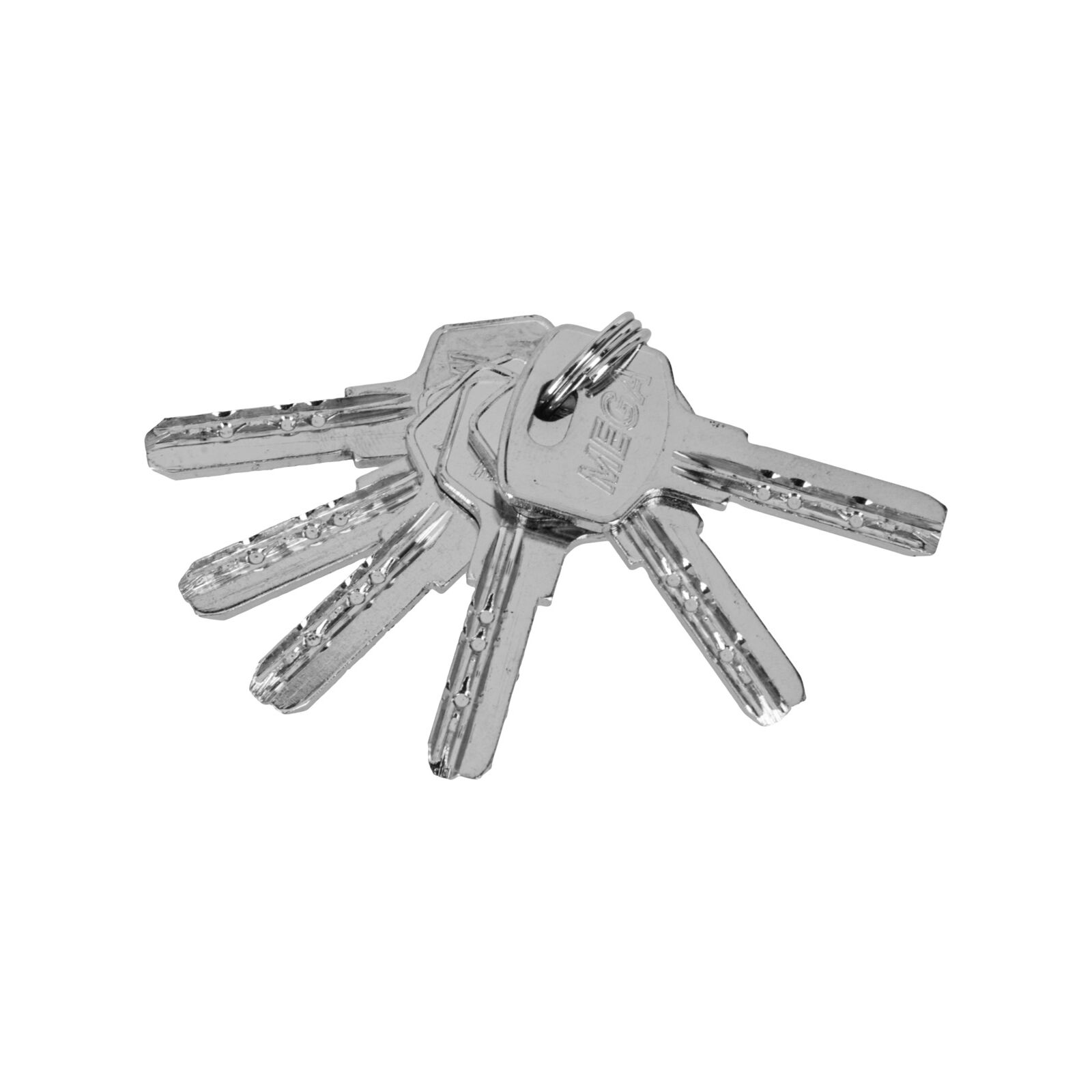 Brass Lock Cylinder, Symmetrical - 62 mm. 6 Special Security Type Keys. Lång Brass Screw 64 mm. - 6