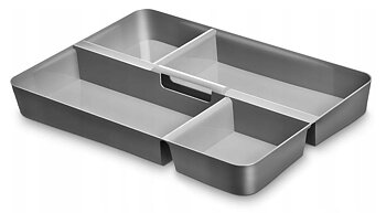 Förvaringslåda 2st x 8,5 L med Handtag, Lock och Insats, 39x29x11 cm Genomskinlig
