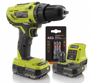 Slagborrmaskin Skruvdragare 18V One+ med 2x 2,0Ah Batteri och Laddare, Ryobi