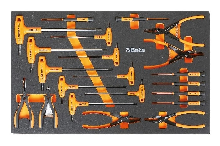 Avvinklad Sexkantnyckelsats 2-8 mm, 8 Delar, Termoformad Bricka, BETA Tools