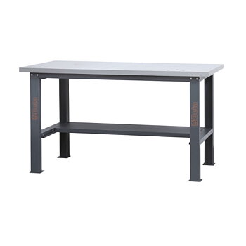 Arbetsbänk Enkel 1, 6m Rostfri Stål-MDF 1000 kg Golvfäste, BETA Tools