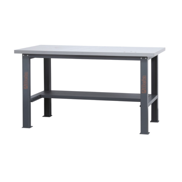 Arbetsbänk Enkel 1, 6m Rostfri Stål-MDF 1000 kg Golvfäste, BETA Tools - 3