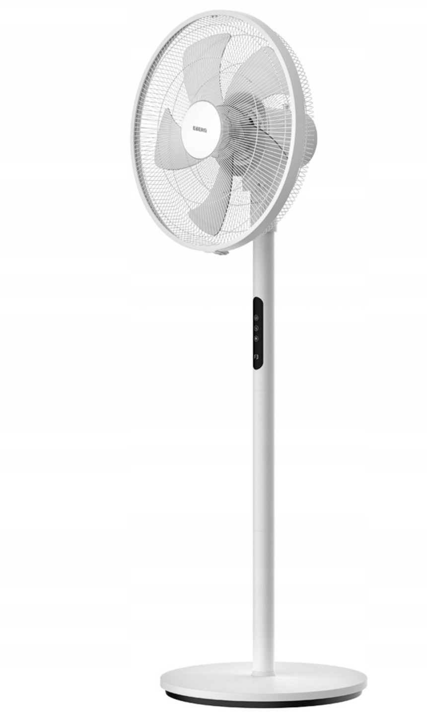Golvfläkt, tyst, 5 transparenta blad, 45 cm 60W, fjärrkontroll, höjdjusterbar, EBERG - 6
