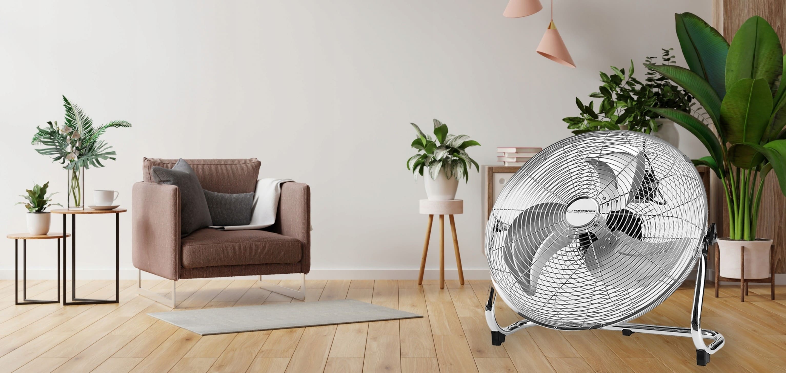 Övriga 3 Cirkulationsfläkt Golvfläkt 50 cm 110 W Krom Metall 3 Hastigheter - 8