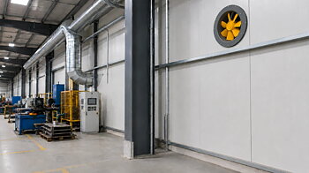 Harmann Ventilatoren Kanalfläkt Diagonal 400mm 6890 m³/h 300 Pa IE3-Motor IP55, Harmann