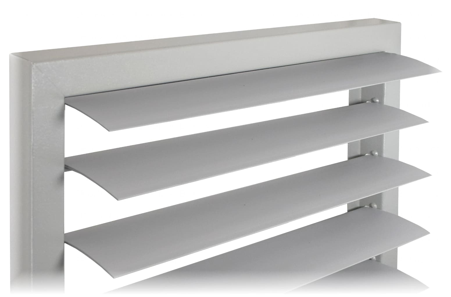 Ventilationsgaller Yttre Gravitationsjalusi 805x805mm PVC Grå, Vents-Group - 2