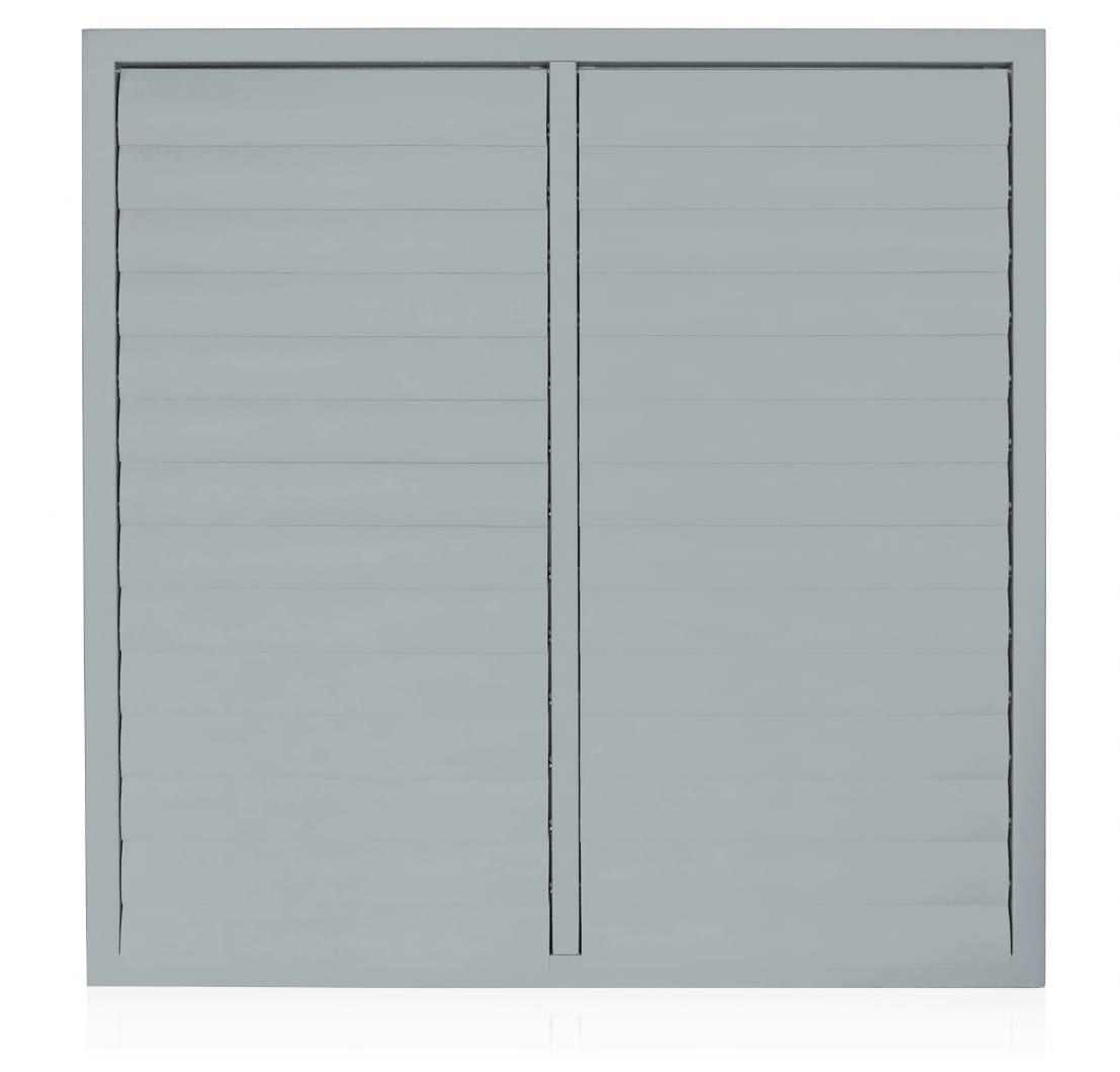 Ventilationsgaller Yttre Gravitationsjalusi 805x805mm PVC Grå, Vents-Group - 4