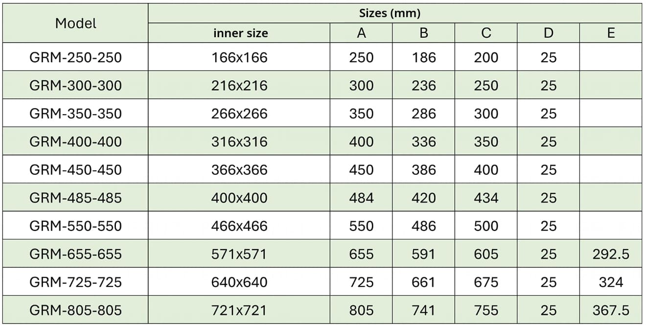 Ventilationsgaller Yttre Gravitationsjalusi 250x250mm PVC Grå, Vents-Group - 6