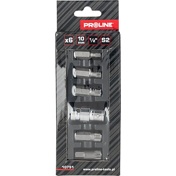 PROLINE TOOLS Bitsats 6 Delar, Spline M5-M12, Proline