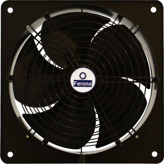 Väggmonterad Utsugsfläkt Axial 450mm 190W IP44 5500m³/h 85Pa, Ferono