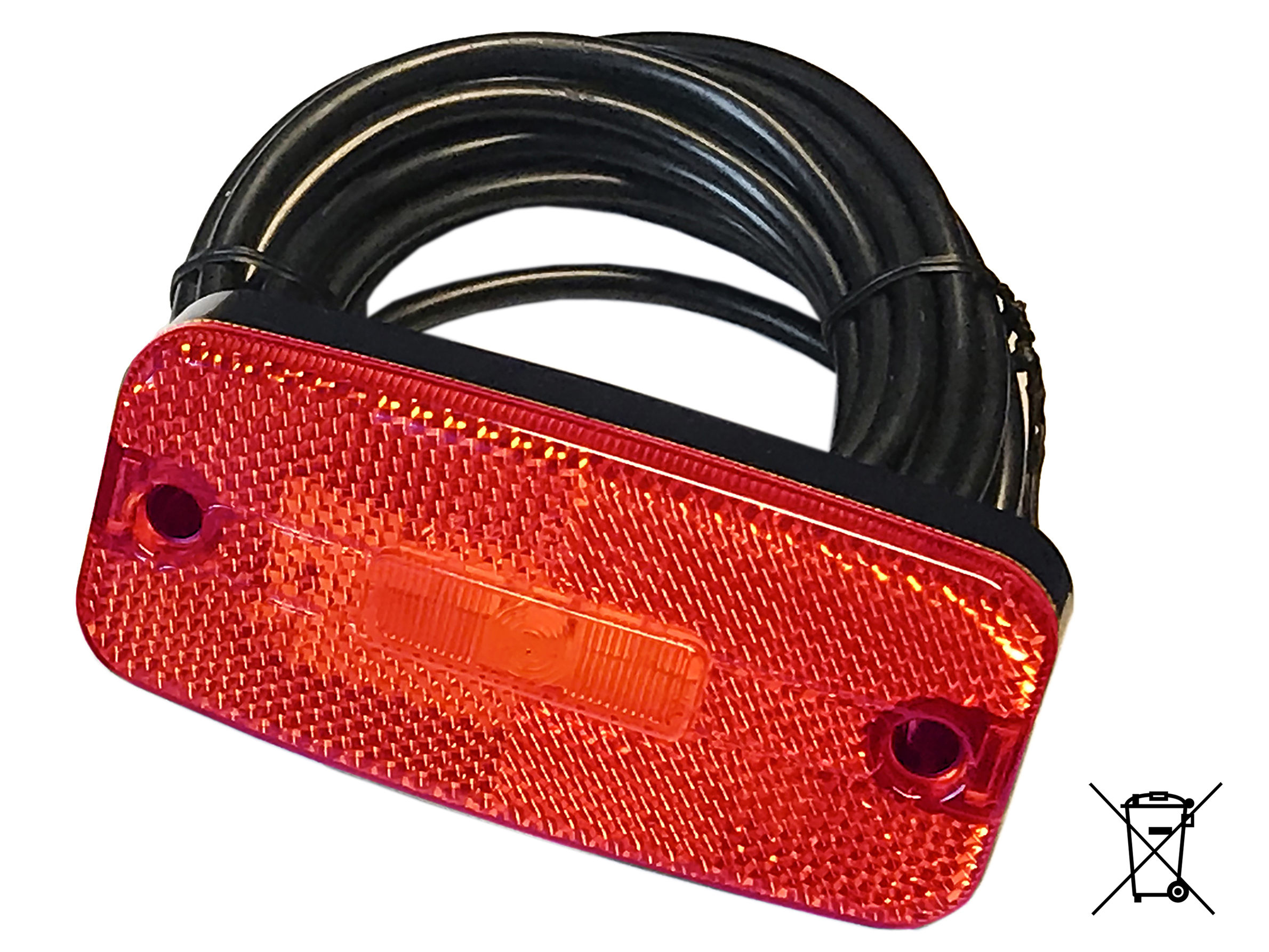 Positionslampa LED röd 10-30 V 5 m kabel – 24 st