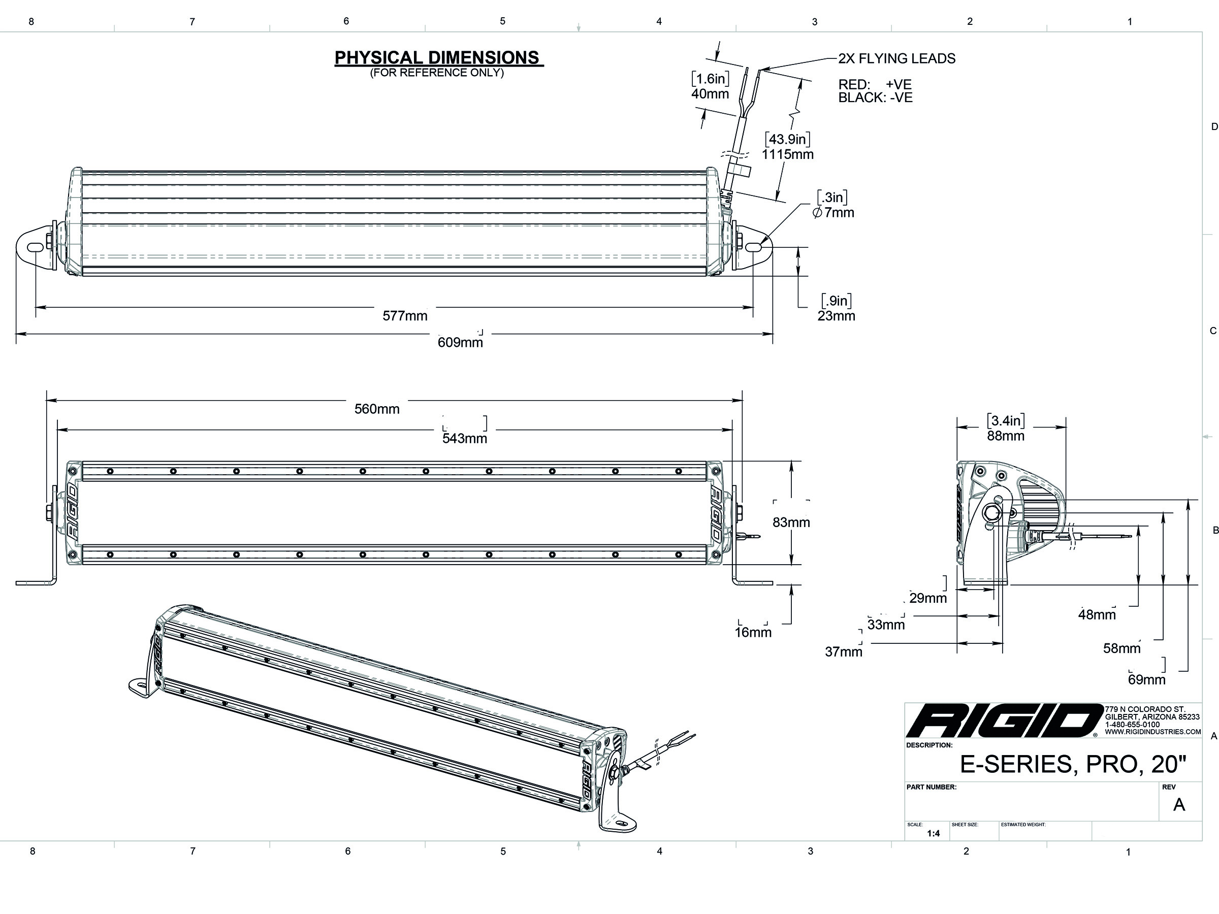 LED Rigid Extraljusramp E-series Pro 20" (560mm) combo *ansk - 3