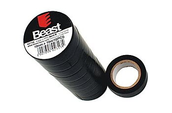 Svart isoleringstejp 19 mm x 10 m, Beast