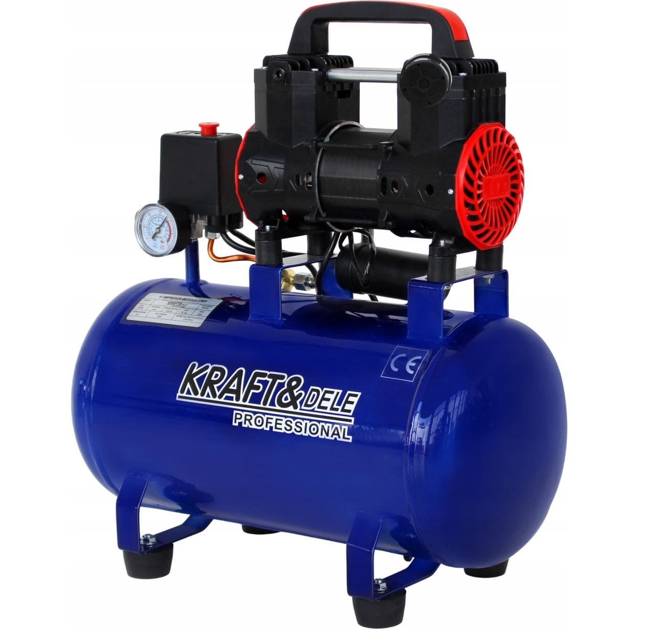 KRAFT&DELE Kompressor Oljefri 30L 1500W 285 l/min Tyst Verkstadskompressor - 9